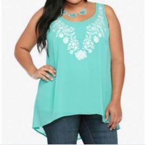 Chiffon mint green blouse